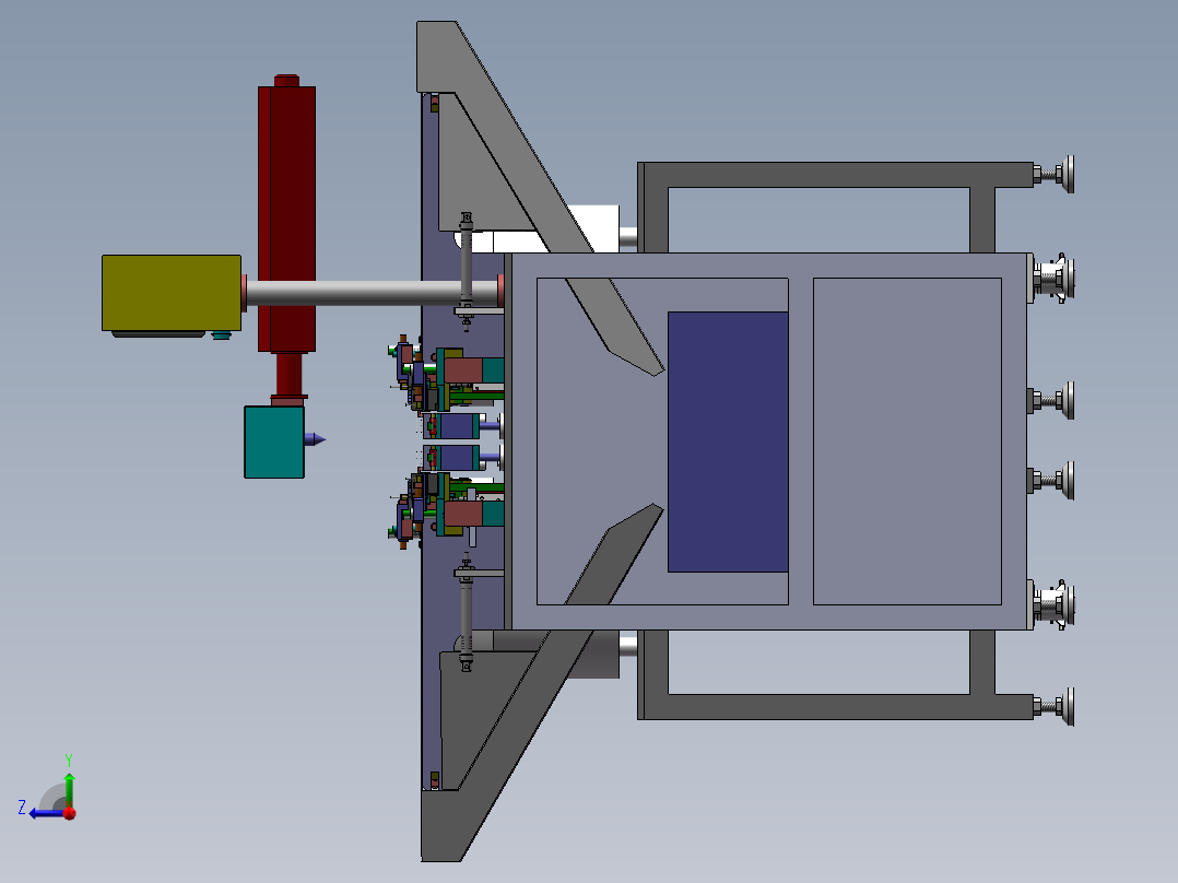 激光打标机 3D模型右视图