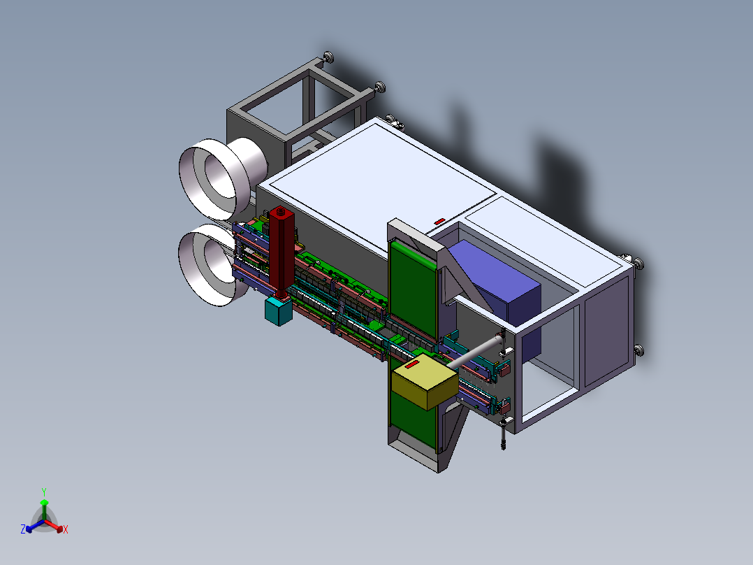 激光打标机 3D模型正等轴测图