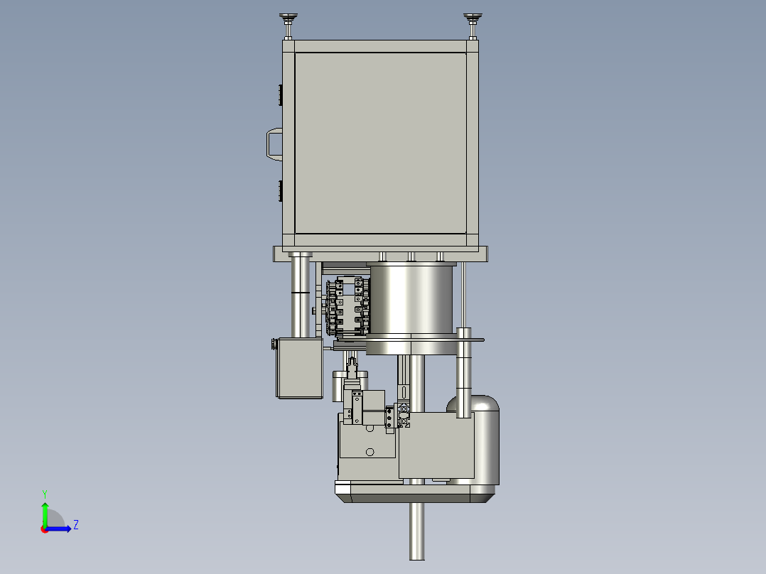 链板自动攻丝机左视图