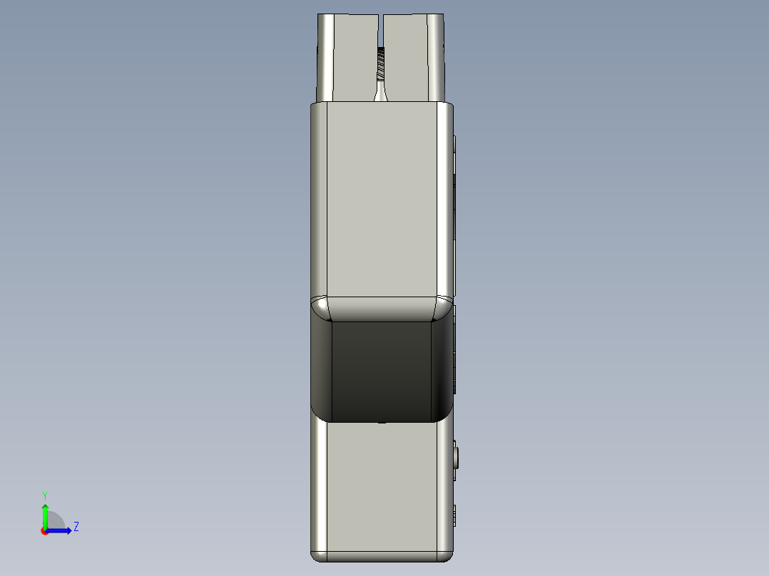 Zippo打火机左视图