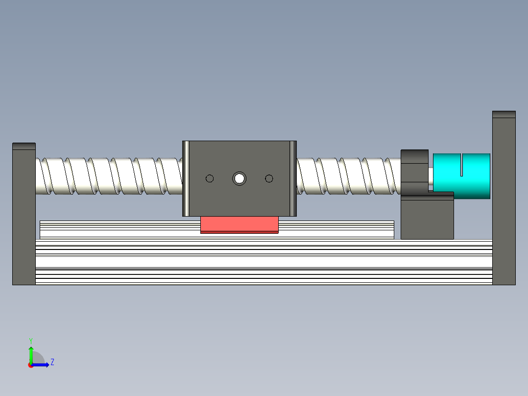 G80螺杆传动直线导轨左视图