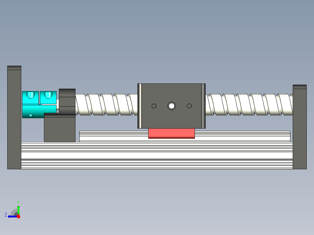 G80螺杆传动直线导轨右视图