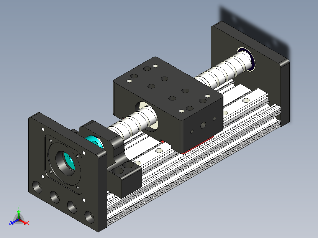 G80螺杆传动直线导轨正等轴测图