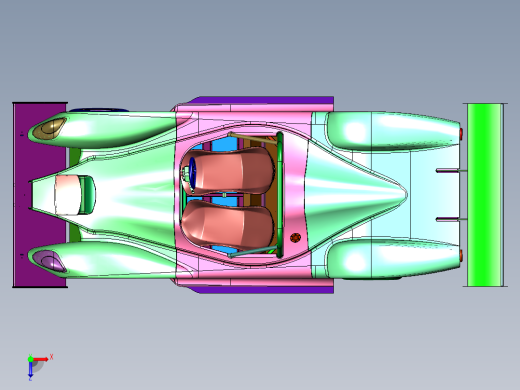 高下压力赛道跑车俯视缩略图