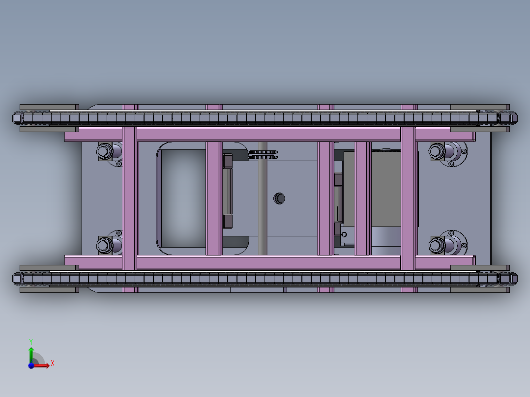 顶升移栽机构前视图
