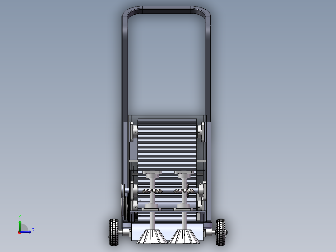 一种落叶清扫压缩机的设计含三维图左视图