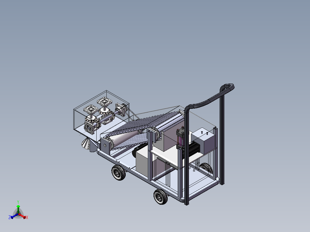 一种落叶清扫压缩机的设计含三维图正等轴测图
