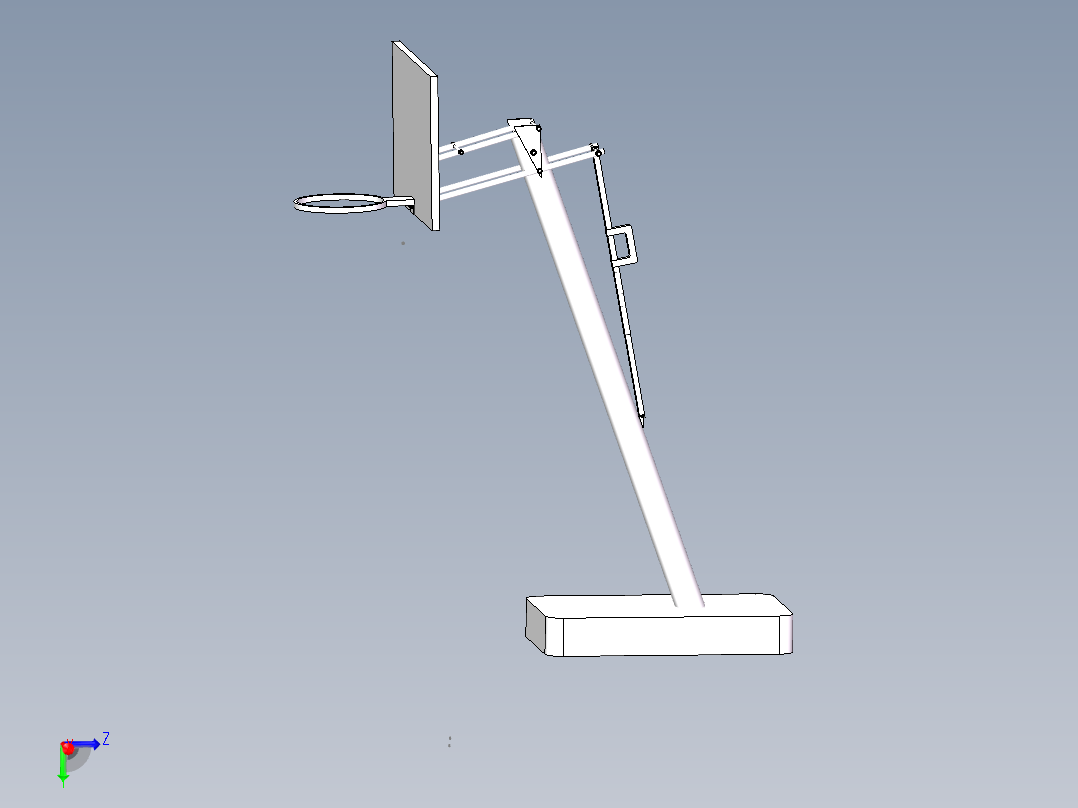 升降式篮球架设计【三维SolidWorks】图纸有的是PDF主视图
