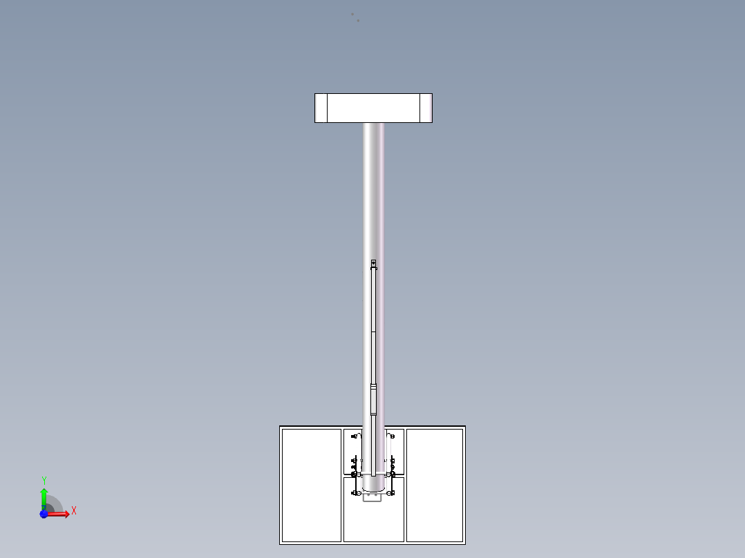 升降式篮球架设计【三维SolidWorks】图纸有的是PDF前视图