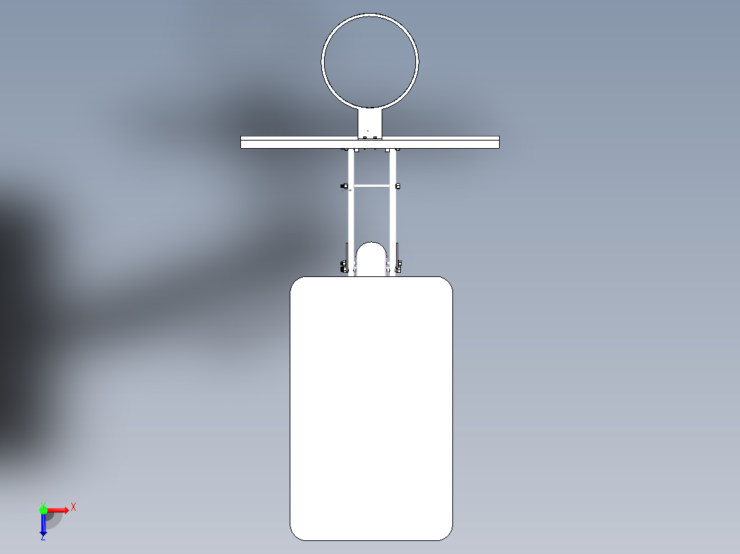 升降式篮球架设计【三维SolidWorks】图纸有的是PDF俯视图