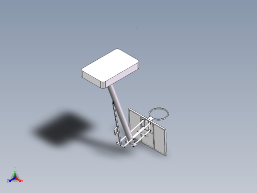 升降式篮球架设计【三维SolidWorks】图纸有的是PDF正等轴测缩略图