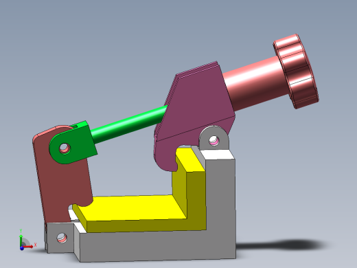 L形物料加紧机构及仿真动画