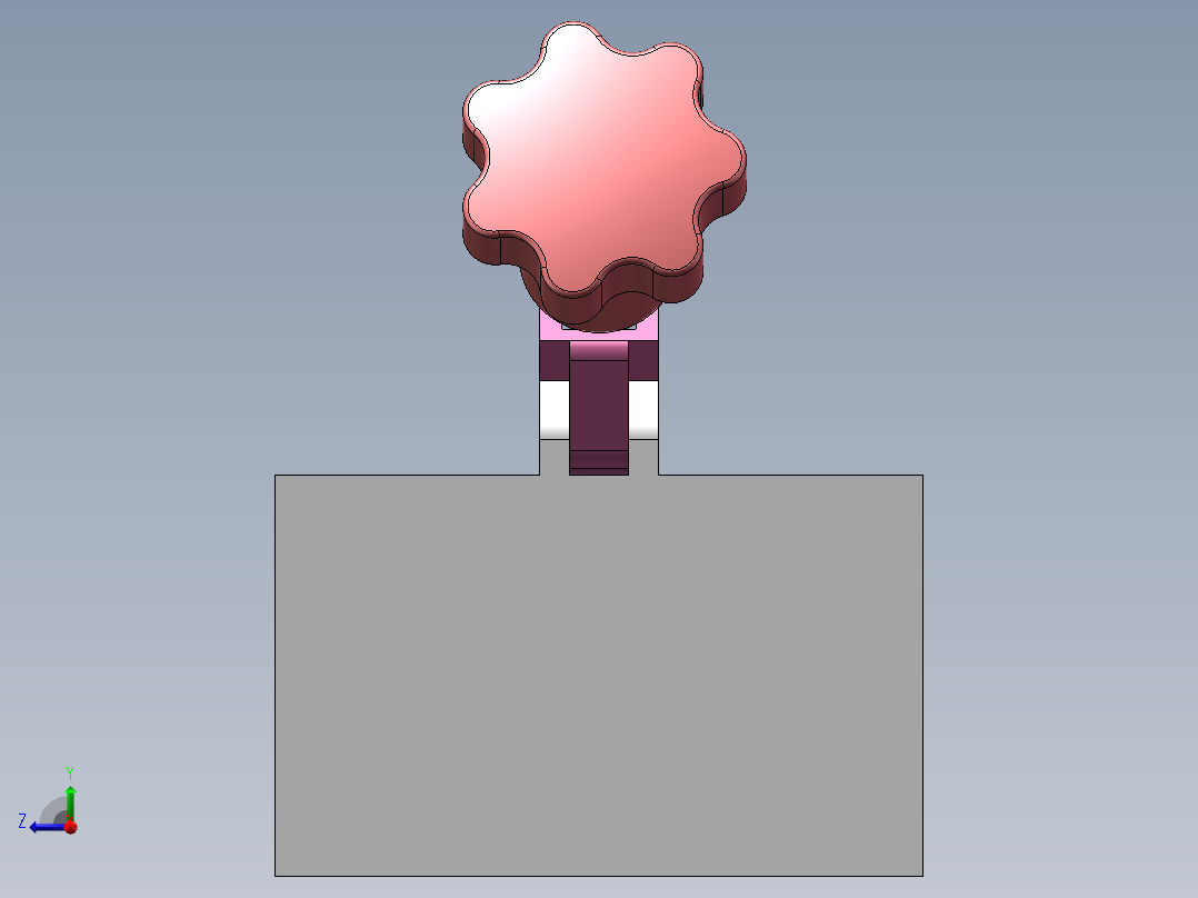 L形物料加紧机构及仿真动画右视图