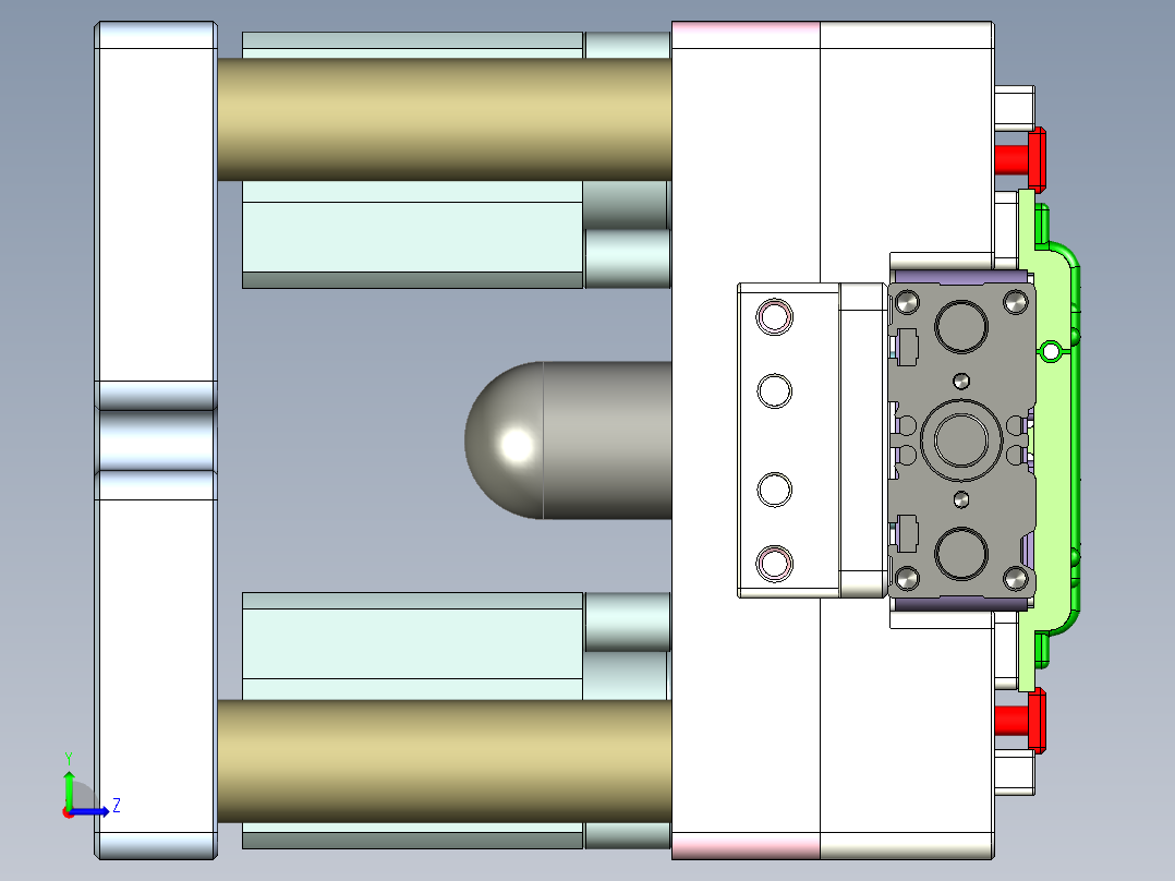 R4-笔记本CNC工装夹具三维模型CNC3-2015-9-6左视图