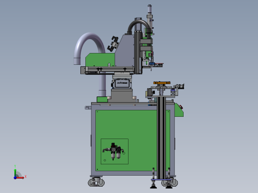 在线式自动螺母植入机(sw23可编辑+工程图）前视缩略图