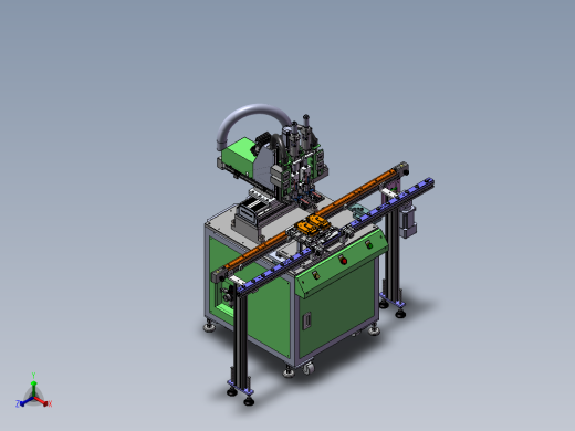 在线式自动螺母植入机(sw23可编辑+工程图）正等轴测缩略图