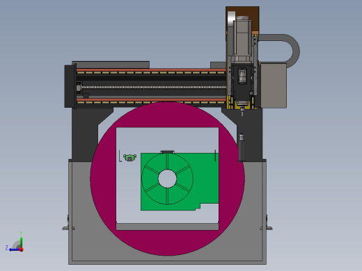 1320半封闭雕铣机sw18可编辑右视缩略图