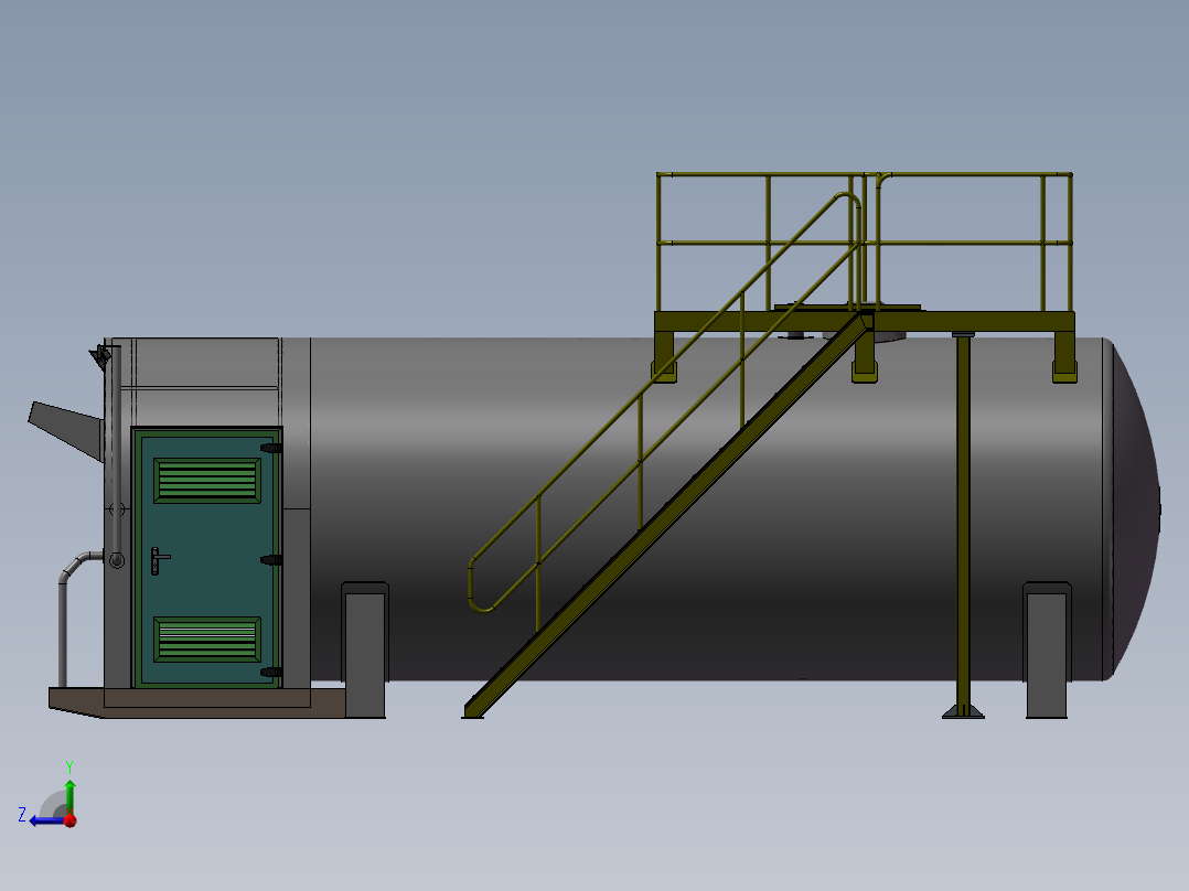 30立方米储油罐右视图