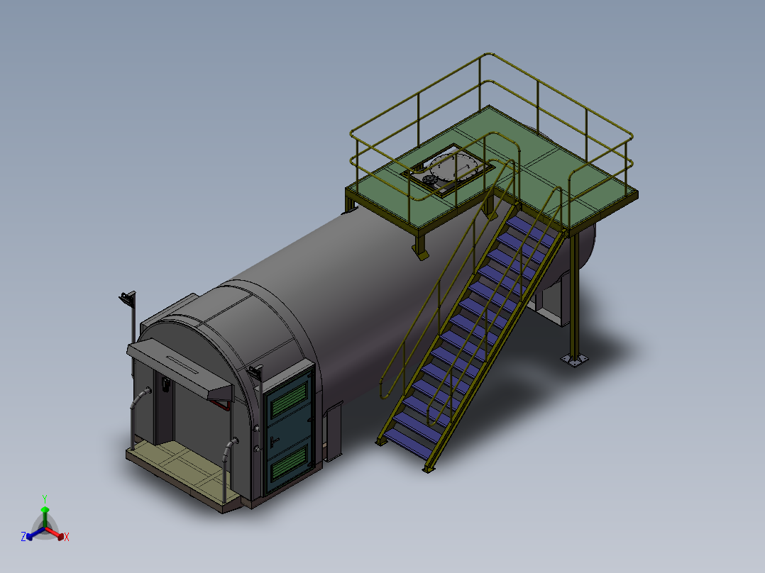 30立方米储油罐正等轴测图