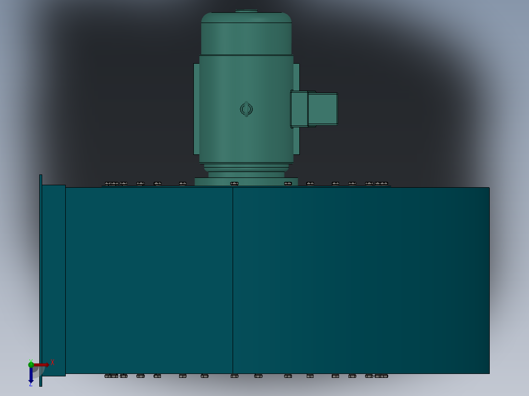 4-72-5A离心风机俯视图