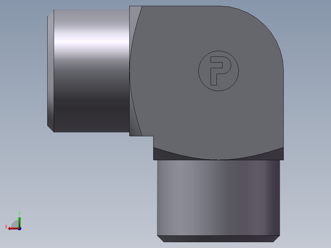 弯接头-W、1D9-18后视图