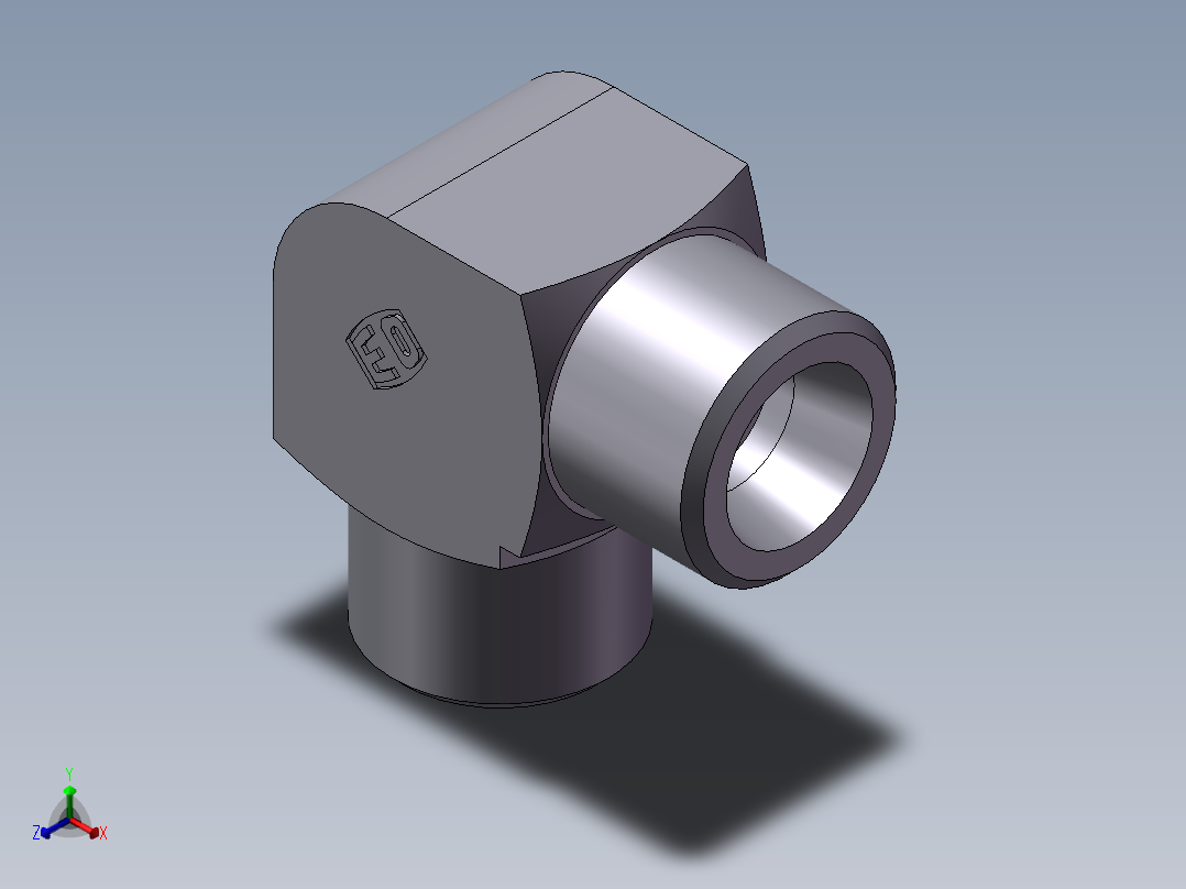 弯接头-W、1D9-18正等轴测图
