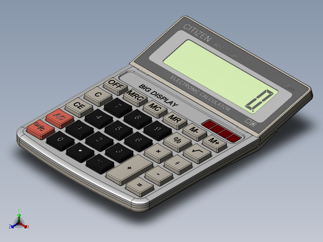 计算器(27)正等轴测图