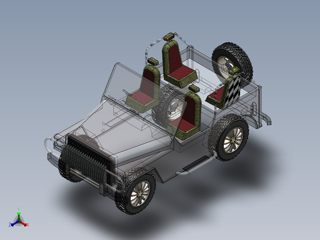 A3003976-吉普车正等轴测图