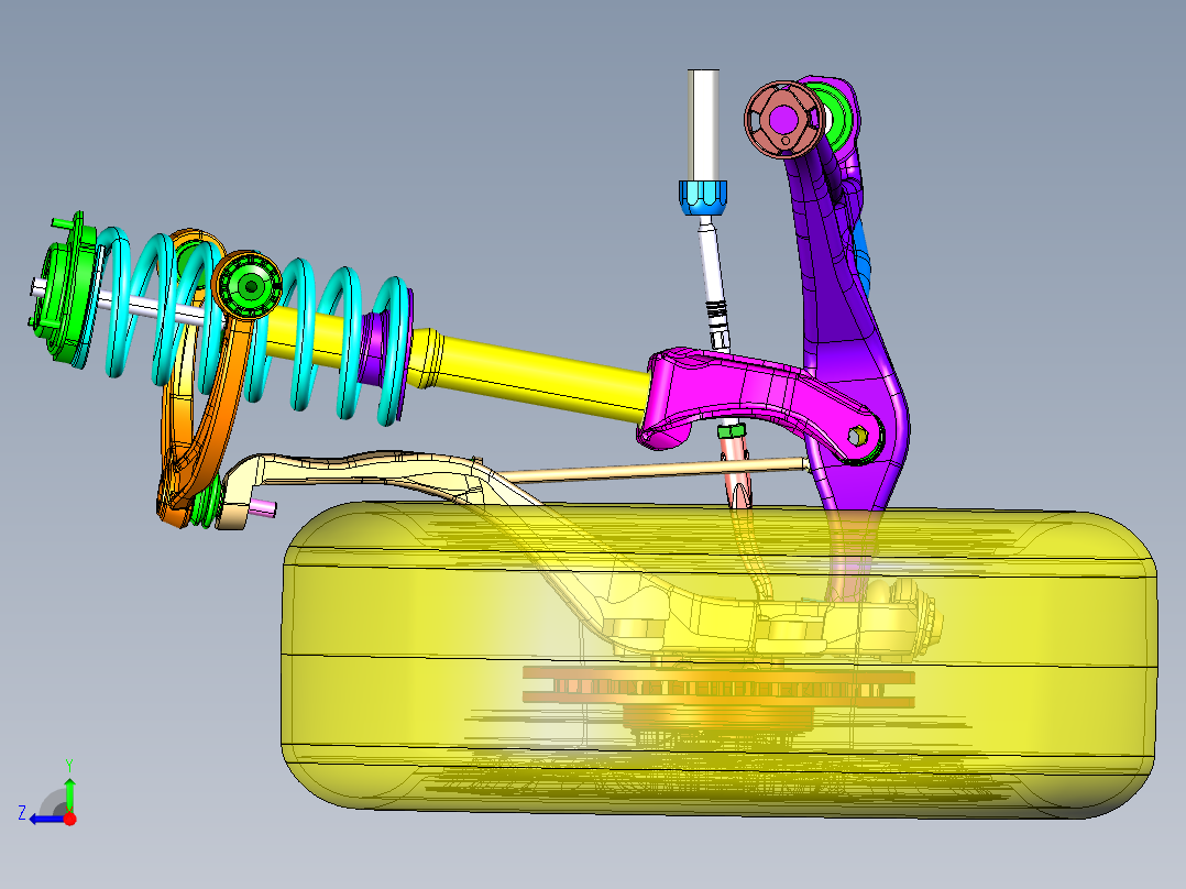 双叉臂式悬挂运动仿真--607690--270右视图