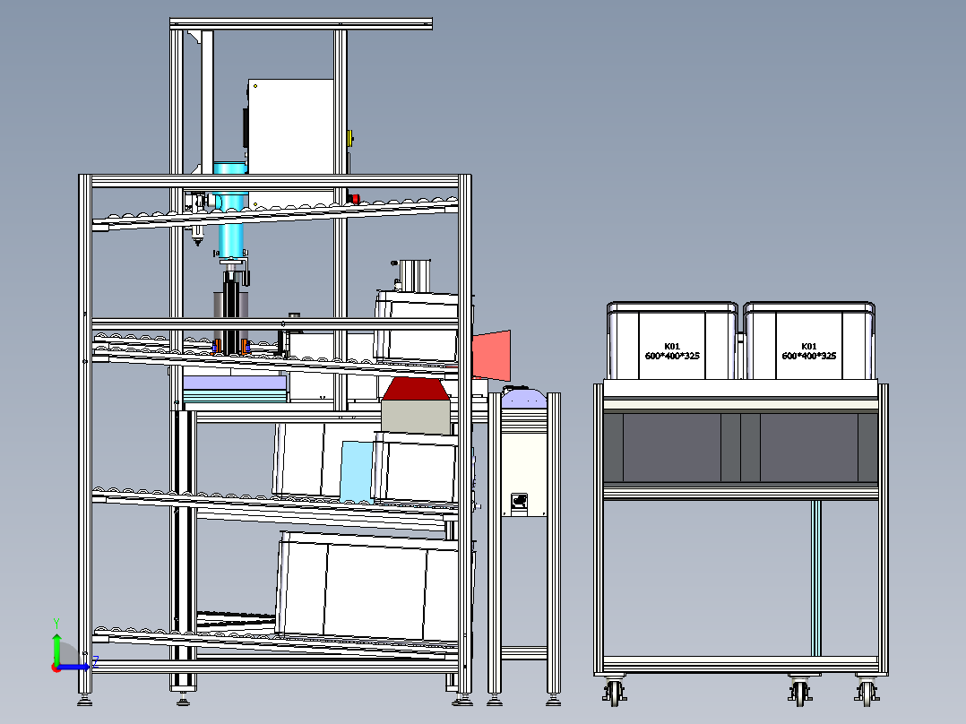 手柄装配设备左视图
