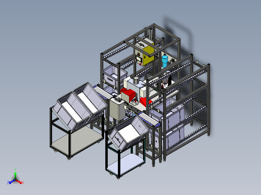 手柄装配设备正等轴测图