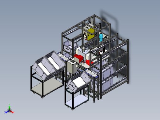 手柄装配设备正等轴测缩略图