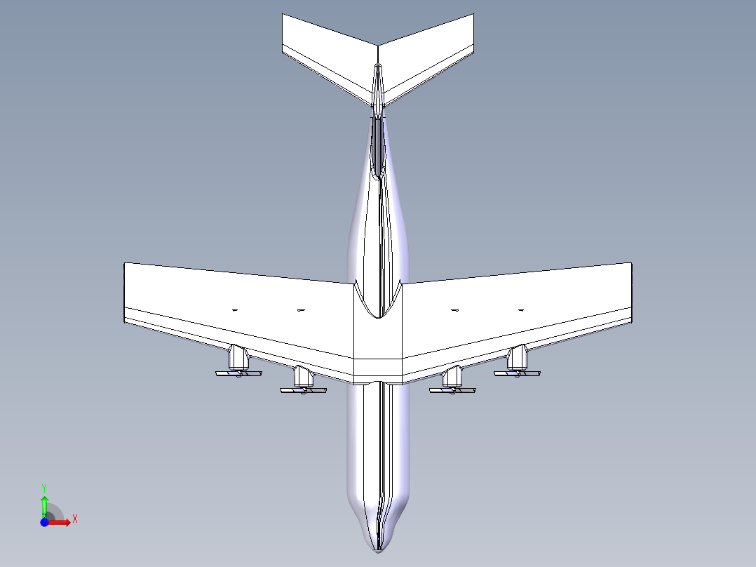 B3004087-运输机前视图