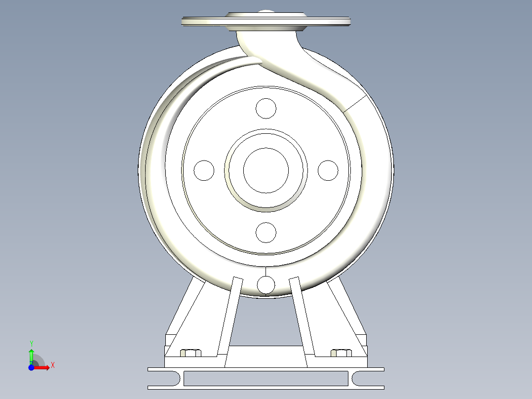 ISW╱IHW系列管道离心泵[ISW40-100]前视图