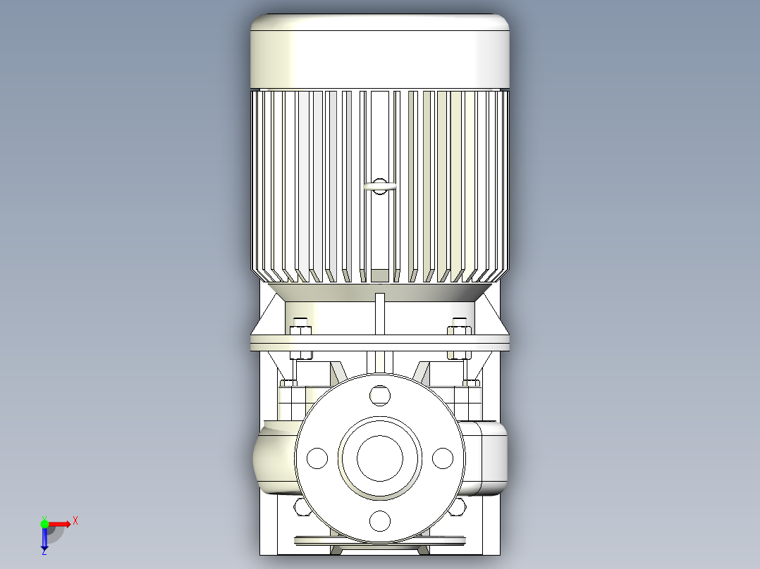 ISW╱IHW系列管道离心泵[ISW40-100]俯视图