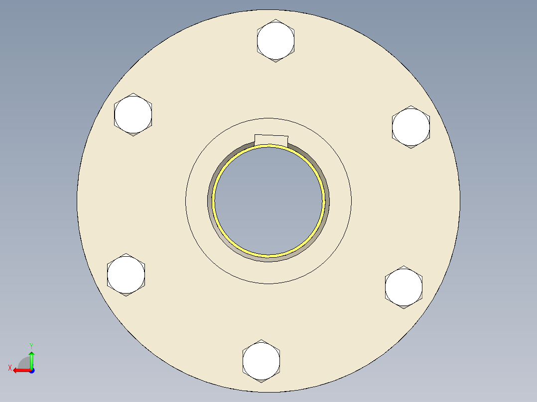 耦合联轴器后视图