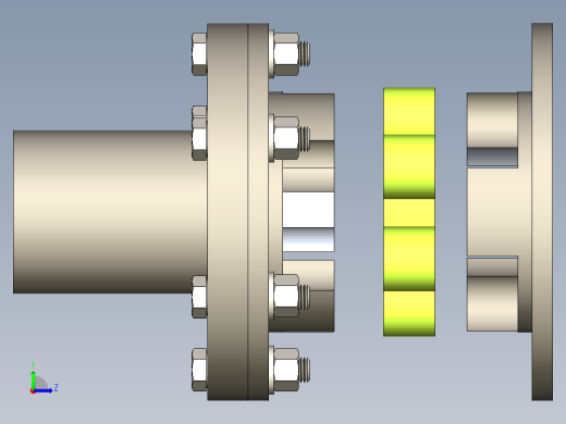 耦合联轴器左视缩略图