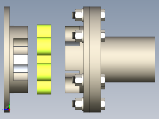 耦合联轴器右视缩略图