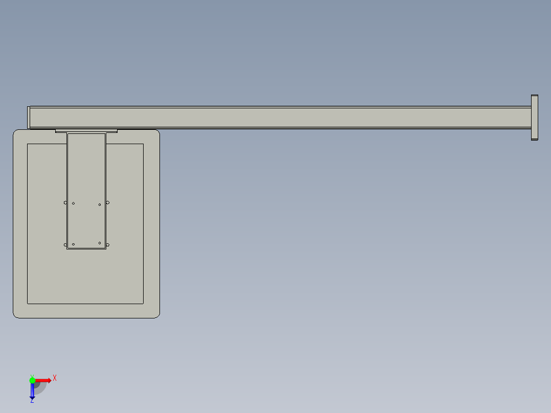 显示屏安装组合俯视图