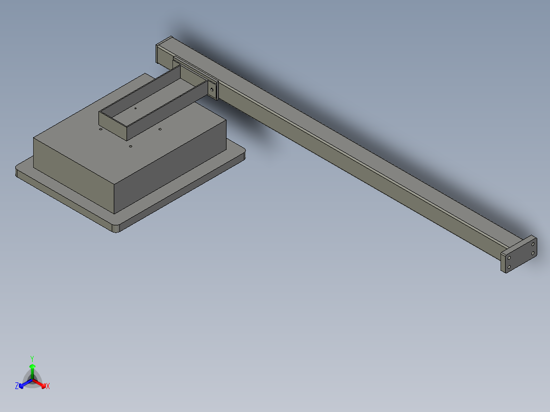 显示屏安装组合正等轴测图