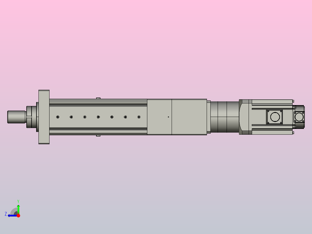 MTA125-200-P10-FF-D-K_-P2000W&amp;3000W-S3重载型电动缸右视图