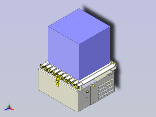一种锁扣式传送带装拆机构3D