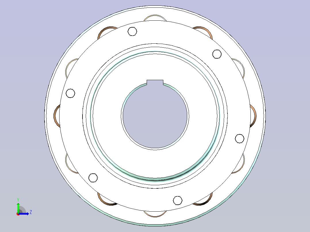 弹性柱销联轴器 HL10 140X202-150X277(圆弧销基准)左视图