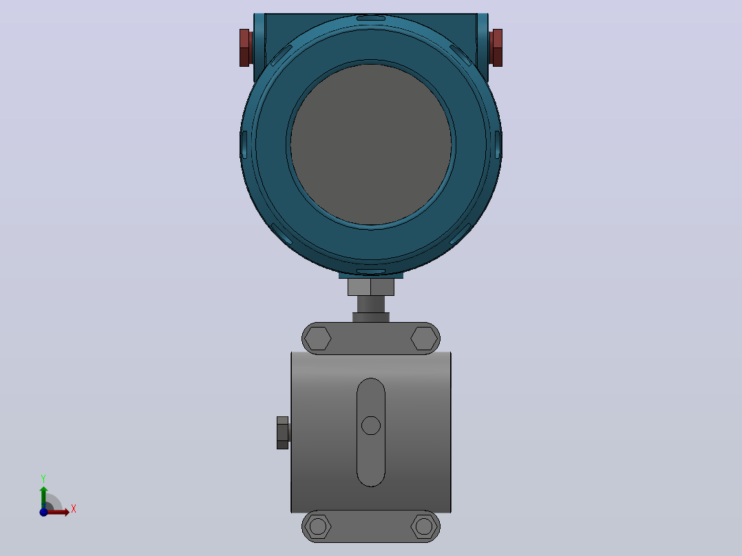 TEYC-1151DP-GP型带远传装置的差压压力变送器[ TEYC-1151DP-4]前视图