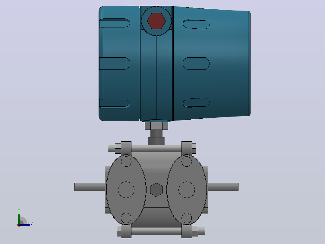 TEYC-1151DP-GP型带远传装置的差压压力变送器[ TEYC-1151DP-4]左视图