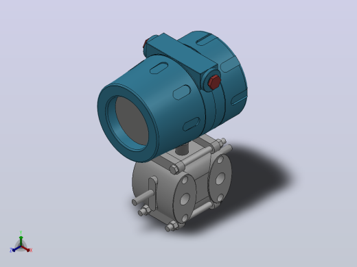 TEYC-1151DP-GP型带远传装置的差压压力变送器[ TEYC-1151DP-4]正等轴测缩略图
