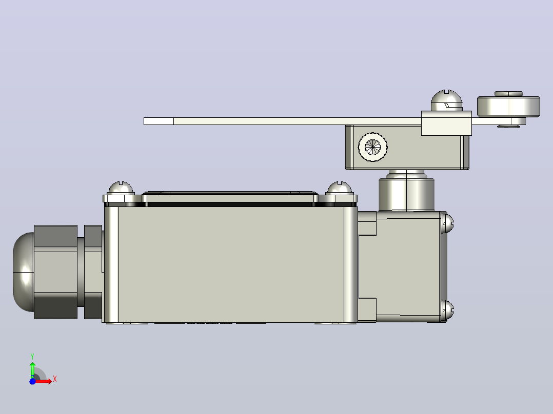 YBLX-K3_20S_T防水接头行程开关三维模型202111前视图