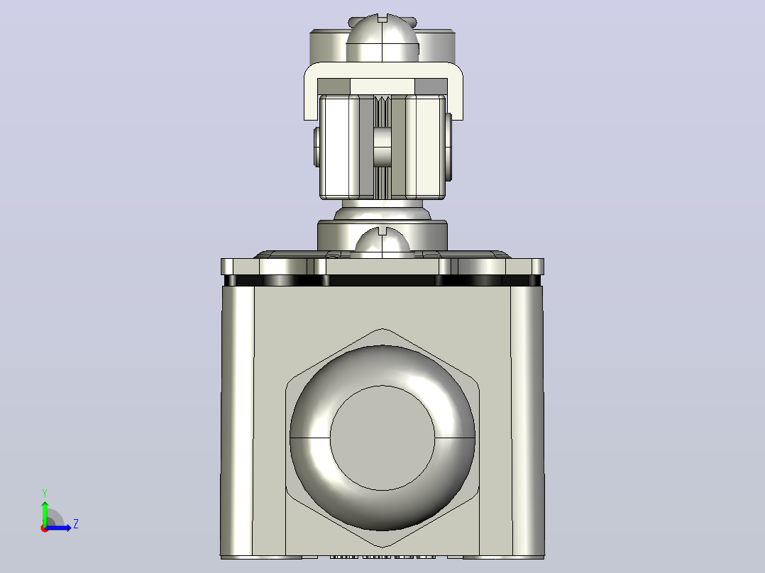 YBLX-K3_20S_T防水接头行程开关三维模型202111左视图