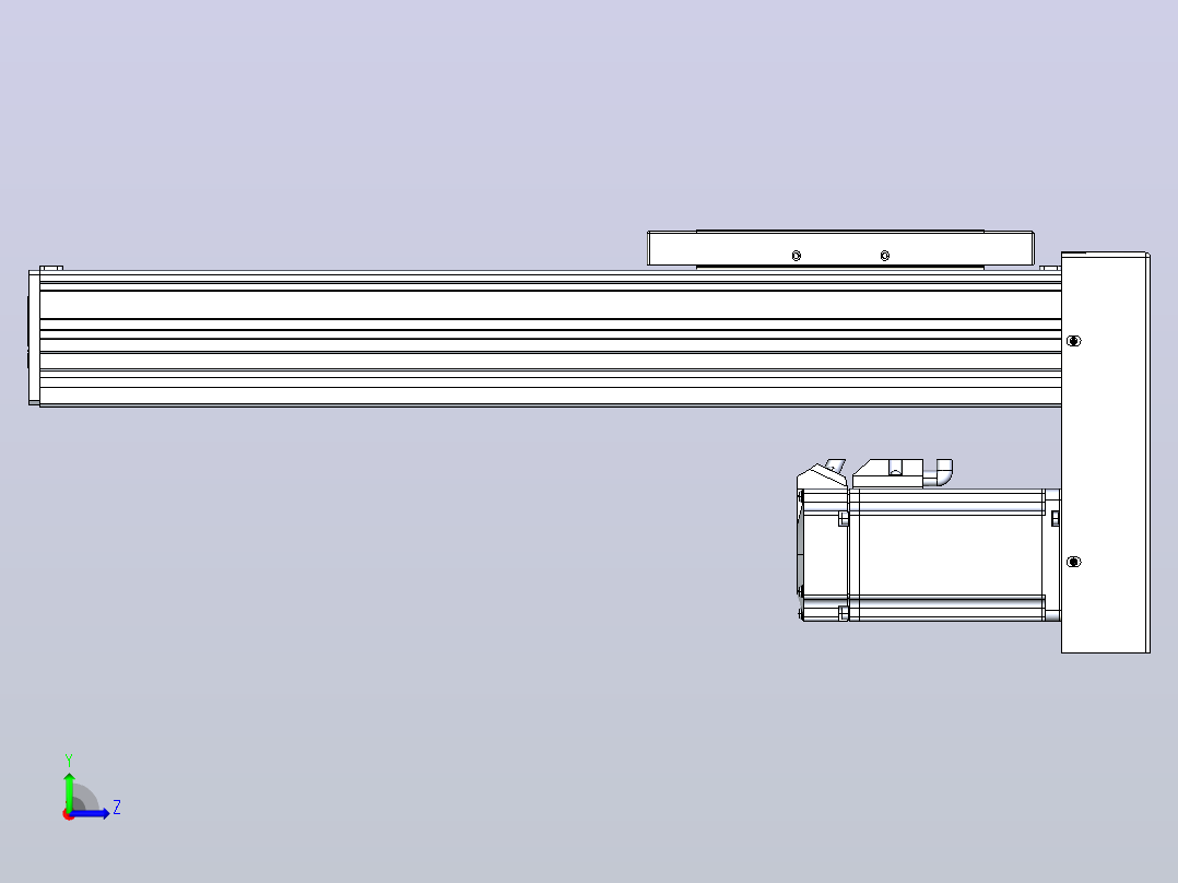 滚珠丝杠直线轴带导轨全封闭TPA-HCR-120D-1610C-L250-MP-C-P20-N3左视图