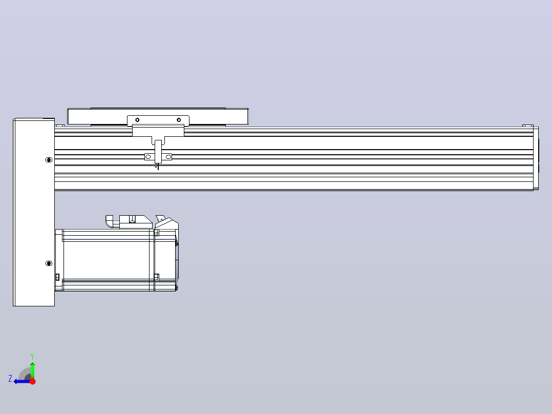 滚珠丝杠直线轴带导轨全封闭TPA-HCR-120D-1610C-L250-MP-C-P20-N3右视图